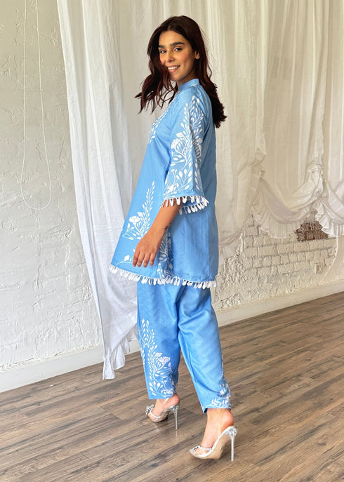 Blue Summer Kurta Set
